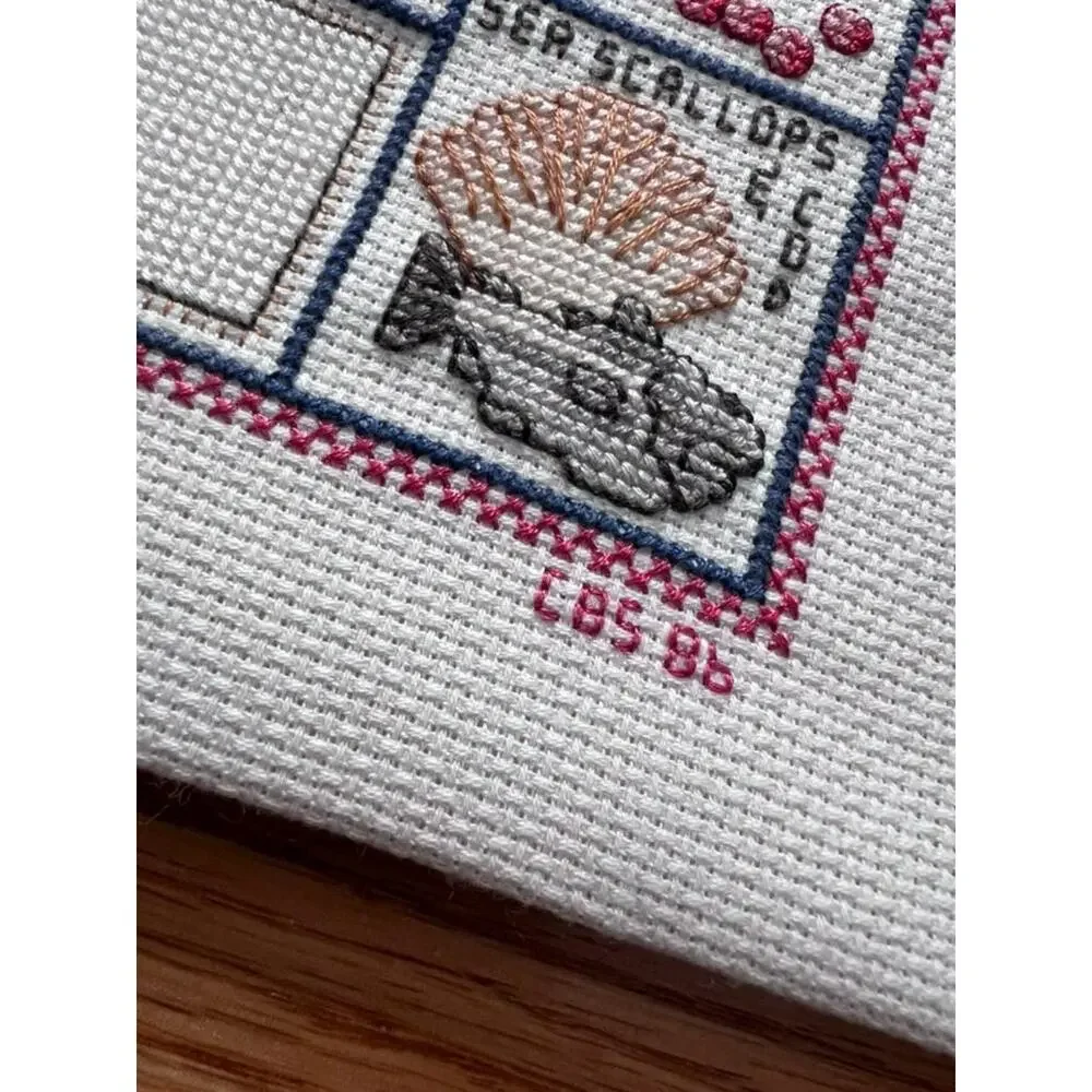 Vintage Massachusetts Cross Stitch Sampler | Bay State Needlework, 1986